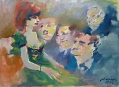 L'esame by Mino Maccari, 1967, offered Feb 2018