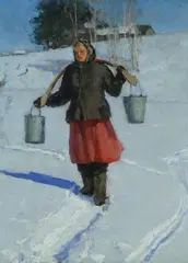 Giornata invernale by Pavel Archipovic Voinkov, 1948, Sul verso iscrizione in cirillico con data., offered Feb 2018