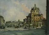 Giuseppe Riva, Veduta di città, 1941