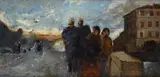 Mosè Bianchi, Periferia milanese lungo il Naviglio