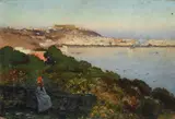 Edoardo Monteforte, Figura con paesaggio con sfondo di Napoli
