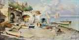 Felice Giordano, Capri, barche a secco