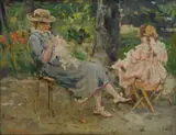 Raffaele Ragione, Ricamatrici in giardino