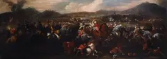 Antonio Maria Marini, Battaglia tra milizie cristiane e turche, expertise di Giancarlo Sestieri on paper intestata.