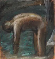 Figura by Mario Marcucci, oil on paper, offered Feb 2018
