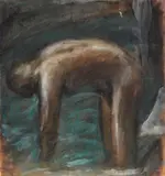 Mario Marcucci, Figura, oil on paper