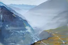 Paesaggio montano by Edoardo Gioja, 1909, offered Jan 2018