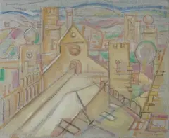 Paesaggio composto by Moses Levy, 1954, offered Dec 2017