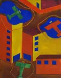 Ugo Pozzo, Aerei sulla città, 1930