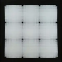 Edoardo Landi, Struttura visuale 61, 1961, Sul verso: firma