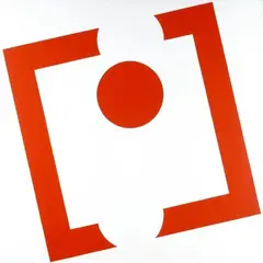 Joël Stein, 2 cercles virtuels blancs sur rouge, 2005, Sul verso: firma. Bibliografia: