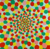 Davide Nido, Coriandoli in vortice, 2008, Sul verso: firma