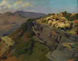 Giuseppe Rossi, Paesaggio con pecore