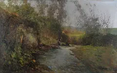 Lavandaie al ruscello by Ferruccio Rontini, 1940, offered Dec 2017