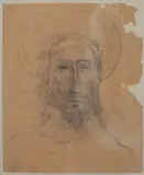 Umberto Marianelli, Volto di Cristo, 1939, pencil on paper