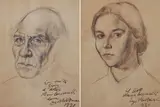 Luigi Montanarini, Ritratto maschile; Ritratto femminile