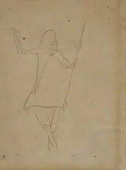 Studio per figura by Lorenzo Viani, pencil on paper, offered Nov 2017