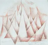 Gerardo Dottori, "Idea per un quadro" (forze ascensionali)