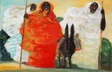 Donne somale by Salvatore Fiume, oil on stoffa tesa on panel, offered Oct 2017