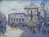 Francesco Galante, Piazza con chiesa a Napoli