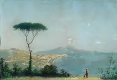 Veduta by Gaetano Mormile, Sul verso:: "Napoli dalla tomba di Virgilio G. Mormile V. Chiaramone n., offered Oct 2017