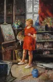 Giovanni Panza, La pittrice nello studio