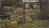 Pecore all'ovile by Francesco Gioli, offered Oct 2017