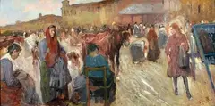 Grande strada con figure by Cesare Ciani, offered Oct 2017