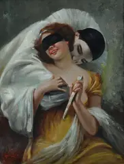Arnaldo De Lisio, Scena galante in costume