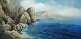 Michele Federico, Capri, 1889, Sul verso: etichetta Esposizione Arte Roma. Sul verso: certificato di garanzia.