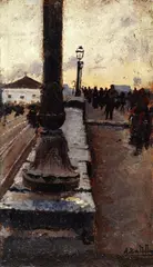 Viale con figure by Attilio Pratella, offered Jul 2017
