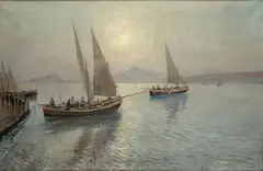 Barche by Fausto Pratella, 1903, offered Jul 2017