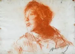 Studio di testa by Antonio Mancini, offered Jul 2017