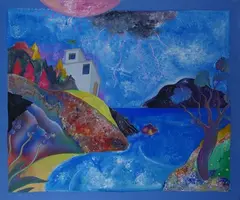 Paesaggio by Luca Alinari, 1988, oil on canvas tesa on panel, offered Jul 2017