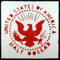 Half dollar by Franco Angeli, 1976, offered Jul 2017