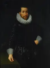 Ritratto di Uomo by Nicolaes Eliaszoon Pickenoy, In basso a sinistra: "Aetatis, offered Jul 2017