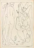 Gino Severini, Untitled, Figura di donna con musicisti