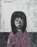 Xavier Bueno, Fanciulla, oil on canvas cm