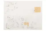 Gastone Novelli, Fammi Guardare 1965, pencil