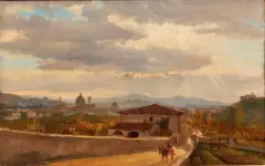 Giuseppe Haimann, Veduta Di Firenze, oil on canvas
