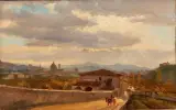 Giuseppe Haimann, Veduta Di Firenze, oil on canvas