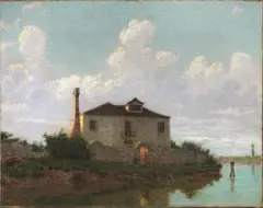 Canale A Mazzorbo by Angelo Morbelli, oil on canvas, offered Nov 2019