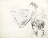 Giovanni Boldini, Testa Di Mme Letellier E Studio Di Nudo