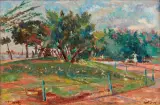 Giardini All'Ardenza by Ulvi Liegi, oil on canvas applicata on compensato, offered Nov 2019
