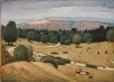 Guido Farina, Hampstead Park, oil on compensato