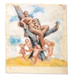 Maternita' by Francesco Camarda, watercolour, offered Nov 2019