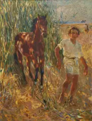 The Colt by Plinio Nomellini, oil on canvas, offered Nov 2019