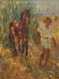 Plinio Nomellini, The Colt, oil on canvas