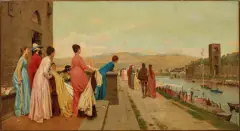 The Regatta On The Arno by Raffaello Sorbi, oil on canvas, offered Nov 2019