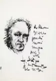 Remo Bianco, Ritratto, charcoal on paper cm
